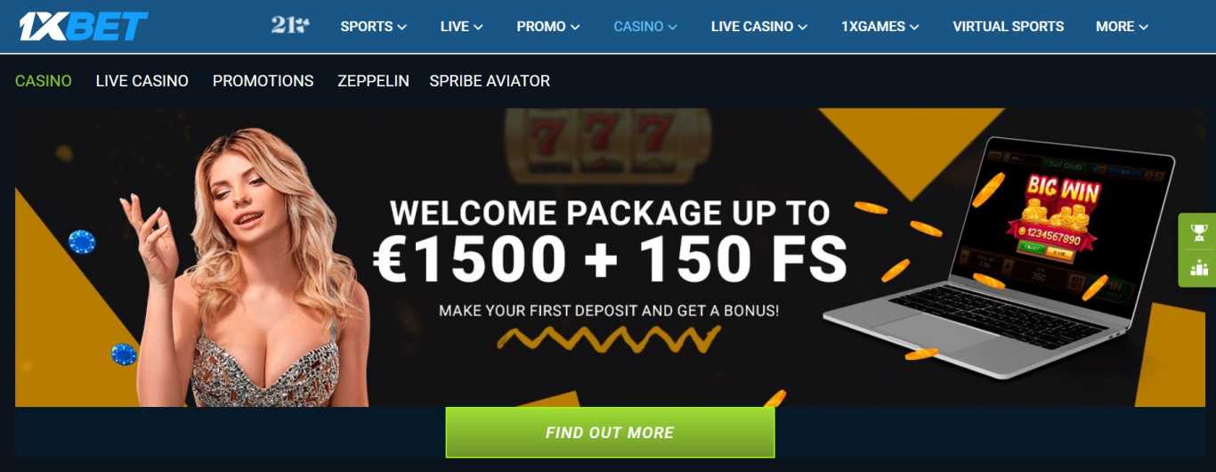 Online Casino option at 1xBet India